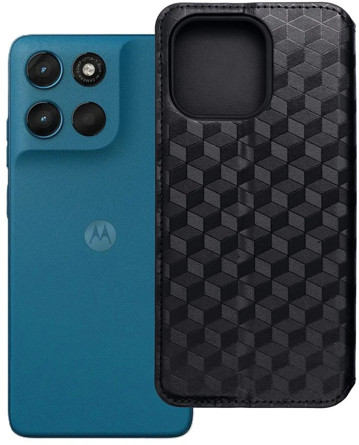 Oem Atverčiamas dėklas, skirtas Motorola G57 POWER Cubic Book, juodas