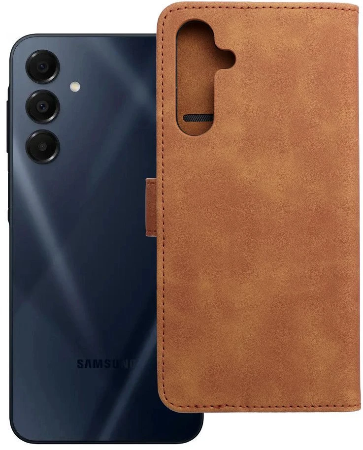 Forcell Oem TENDER Book Dėklas skirtas Samsung Galaxy A16 5G rudos spalvos