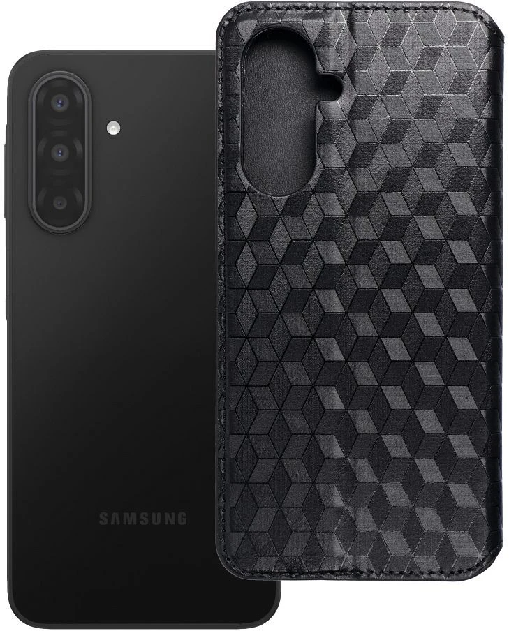 Oem Dėklas su klapką na Samsung A17 / A18 Cubic Book juoda