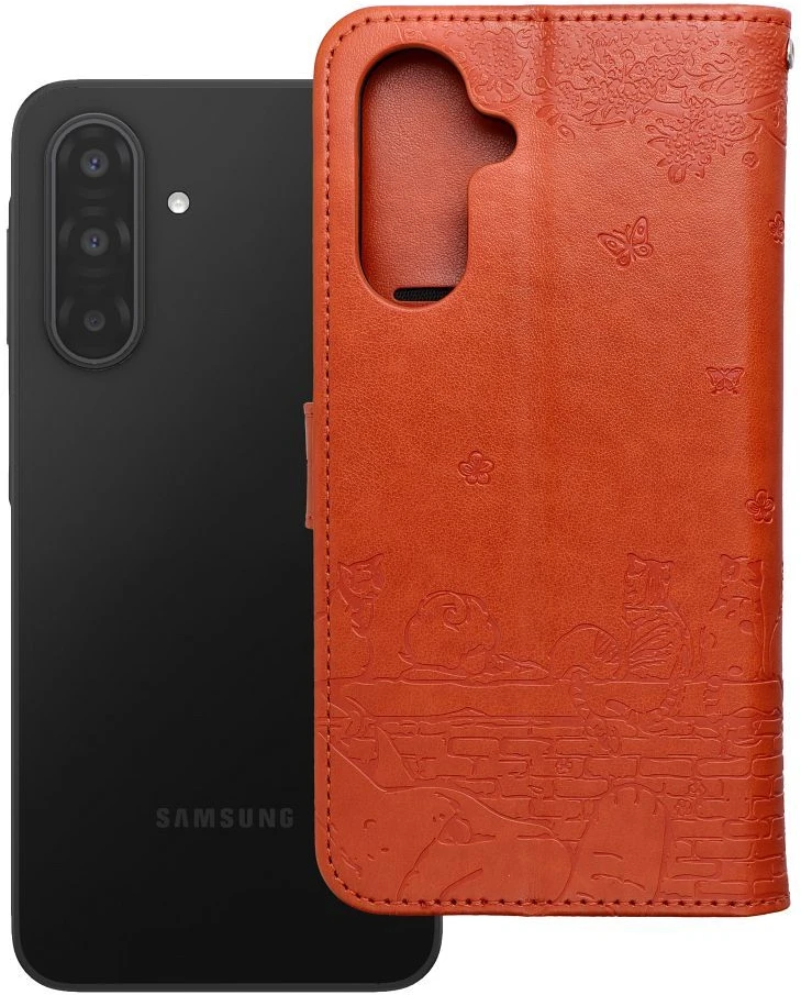 Oem Dėklas su klapką na Samsung A17 Mezzo Book katės raudonplaukės