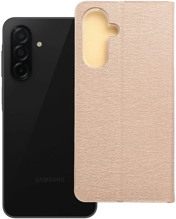 Dėklas Oem LUNA Book Gold skirtas Samsung Galaxy A26 5G aukso spalvos