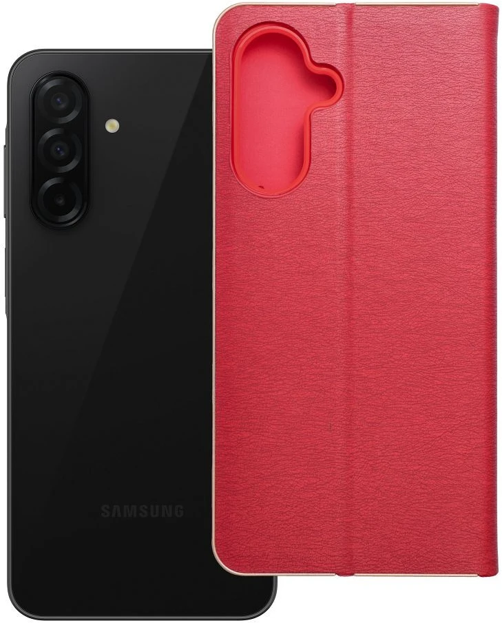 Dėklas Oem LUNA Book Gold skirtas Samsung Galaxy A26 5G raudonas