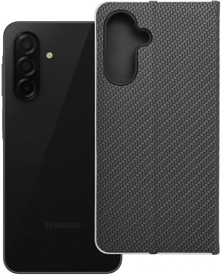 Dėklas Oem LUNA Book Carbon skirtas Samsung Galaxy A26 5G juodos spalvos