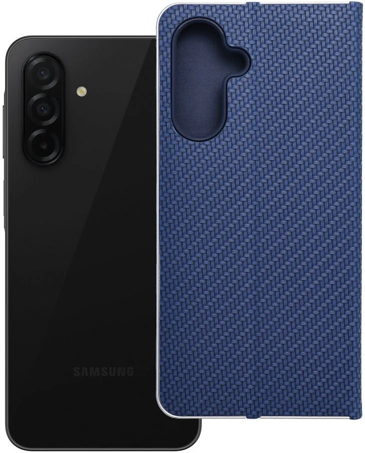 Dėklas Oem LUNA Book Carbon skirtas Samsung Galaxy A26 5G mėlynos spalvos