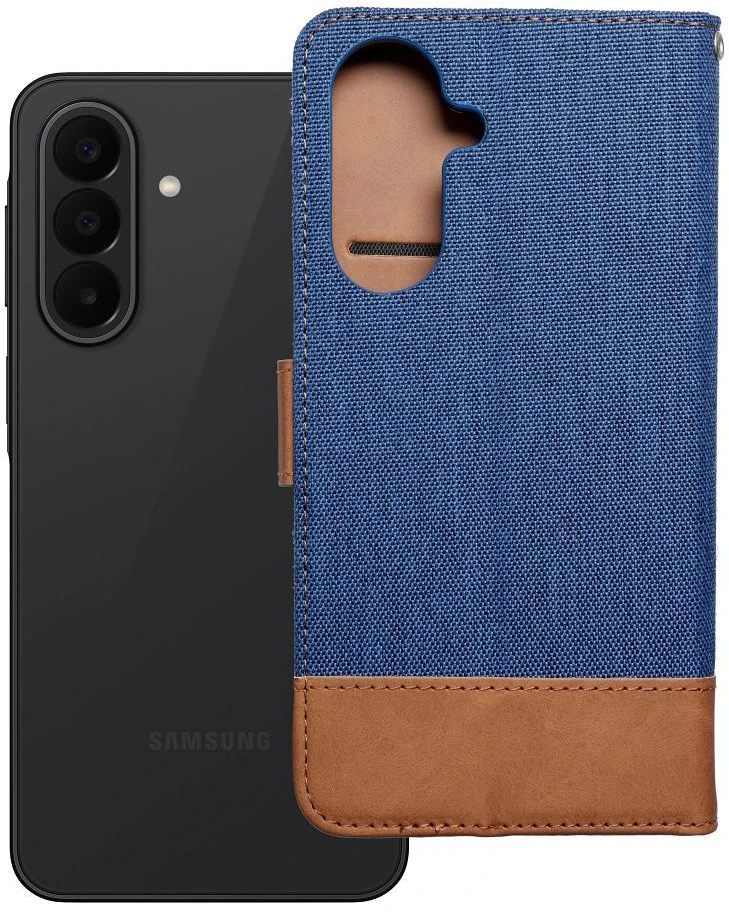 Oem Dėklas su klapką na Samsung A27 Jeans Book mėlyna
