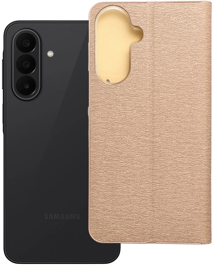 Oem Dėklas su atlenkiamu viršeliu Samsung A27 Luna Book Gold auksinis