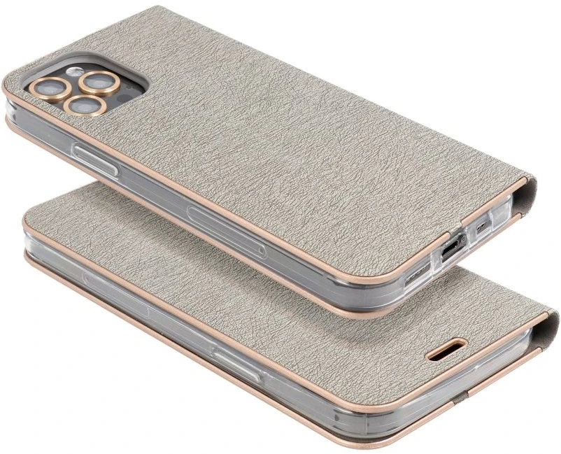 Oem Dėklas su klapką na Samsung A27 Luna Book Gold Sidabrinė