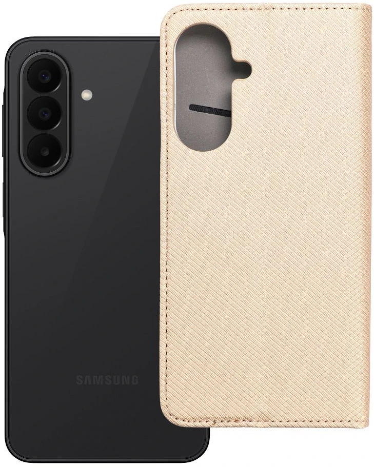 Oem Dėklas su klapką na Samsung A27 Smart Case Book auksinė