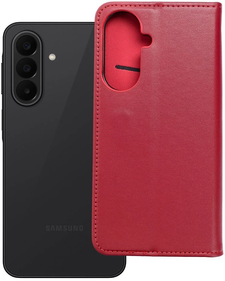 Oem Dėklas su klapką na Samsung A27 Smart Pro Book skórzane bordo spalvos