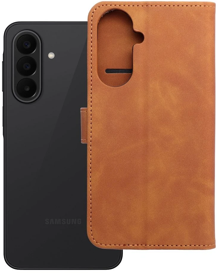 Oem Dėklas su klapką na Samsung A27 Tender Book ruda