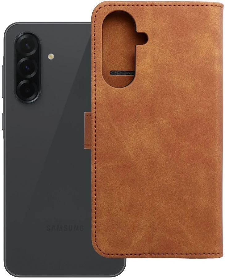 Forcell Oem TENDER Book Dėklas skirtas Samsung Galaxy A36 5G rudos spalvos