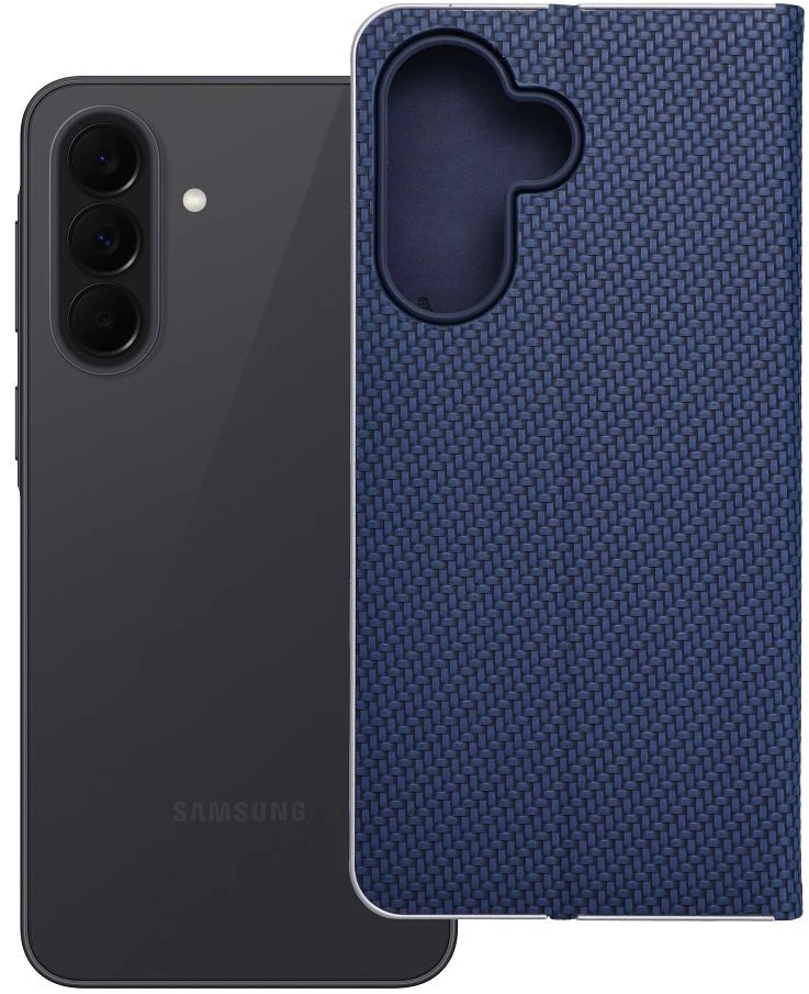 Oem Dėklas su klapką na Samsung A37 5G Luna Book Carbon mėlyna