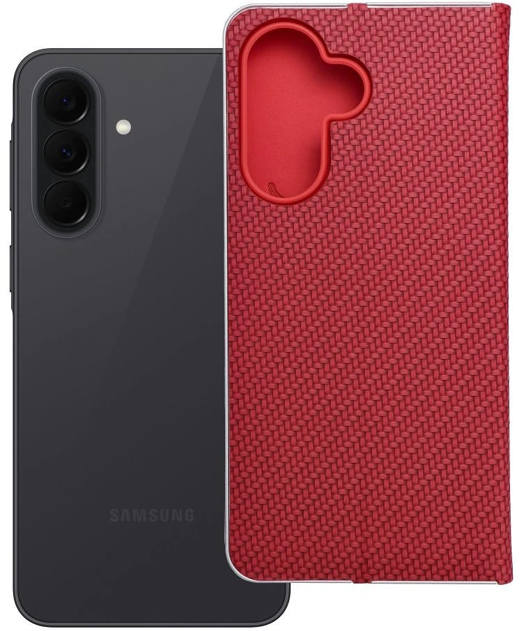 Oem Dėklas su klapką na Samsung A37 5G Luna Book Carbon raudona