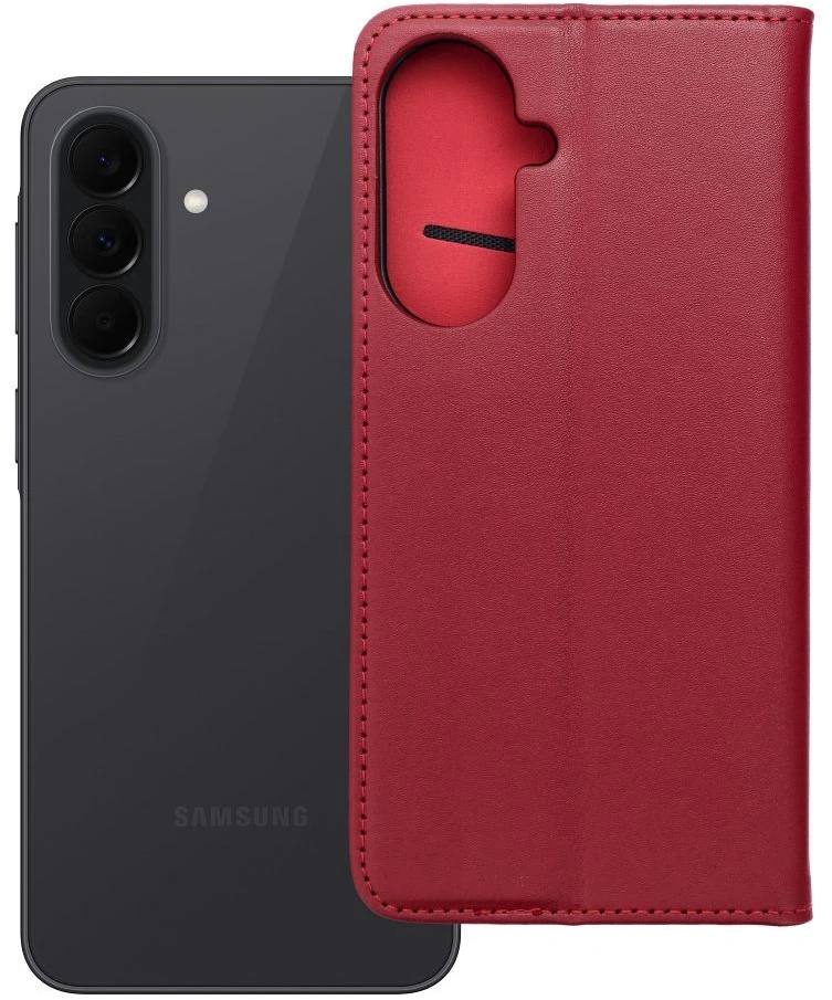 Oem Atverčiamas dėklas, skirtas „Samsung A37 5G Smart Pro Book“, odinis, bordo spalvos