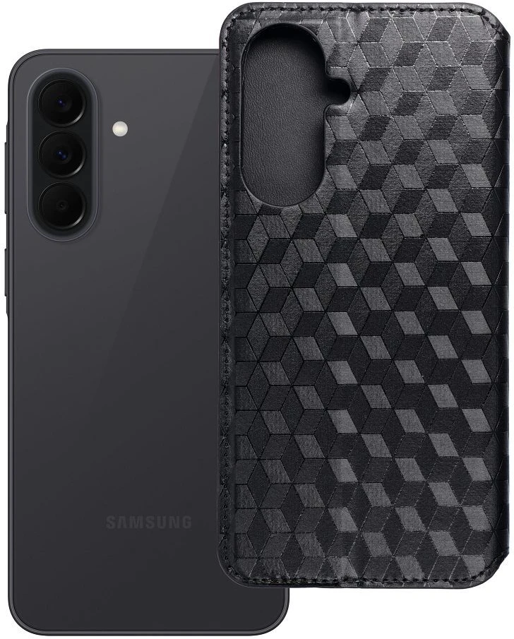 Oem Dėklas su klapką na Samsung A37 Cubic Book juoda