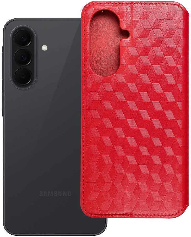 Oem Dėklas su klapką na Samsung A37 Cubic Book raudona
