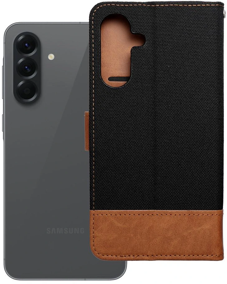 Dėklas Oem JEANS Book skirtas Samsung Galaxy A56 5G juodos spalvos