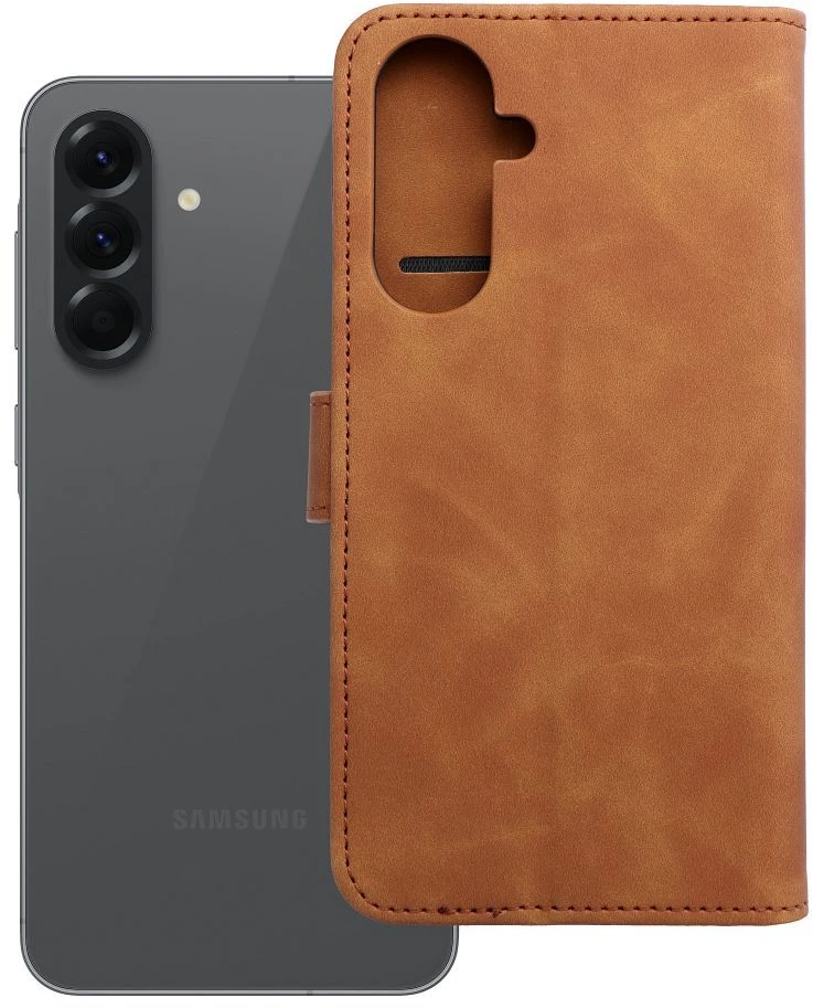 Forcell Oem TENDER Book Dėklas skirtas Samsung Galaxy A56 5G rudos spalvos