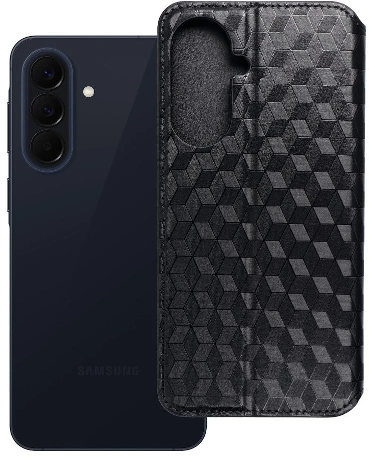 Oem Dėklas su klapką na Samsung A57 5G Cubic Book juoda