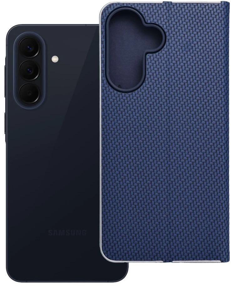 Oem Dėklas su klapką na Samsung A57 5G Luna Book Carbon mėlyna