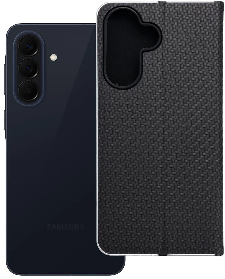 Oem Dėklas su klapką na Samsung A57 5G Luna Book Carbon juoda