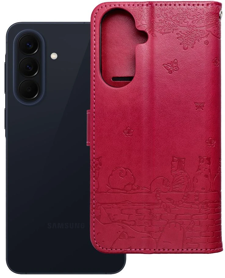 Oem Dėklas su klapką na Samsung A57 5G Mezzo Book koty raudona