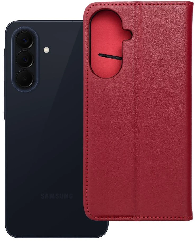 Oem Dėklas su klapką na Samsung A57 5G Smart Pro Book skórzane bordo spalvos