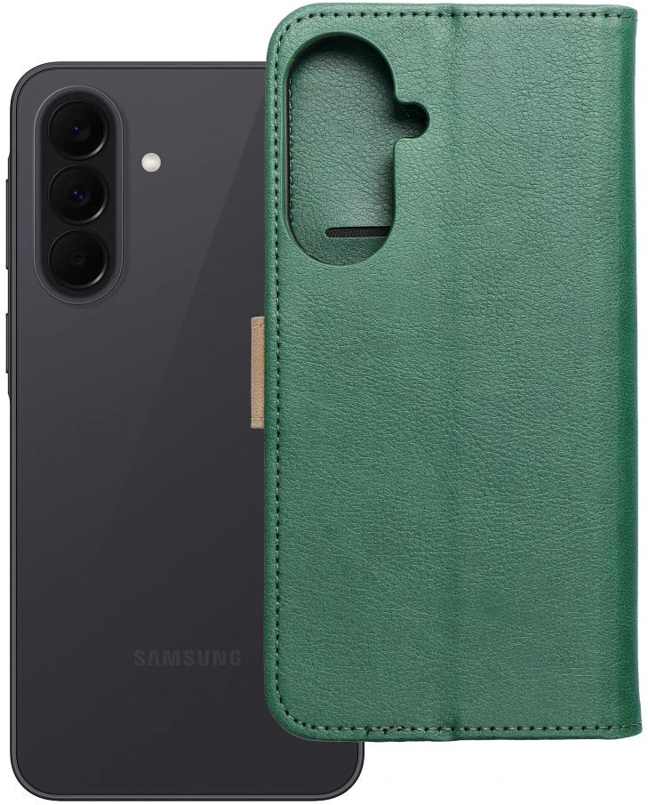 Oem Dėklas su klapką na Samsung A57 Split Book zielono-auksinė