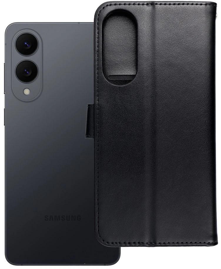 Oem MEZZO Book dėklas skirtas Samsung Galaxy S25 Edge teddy bear juodos spalvos