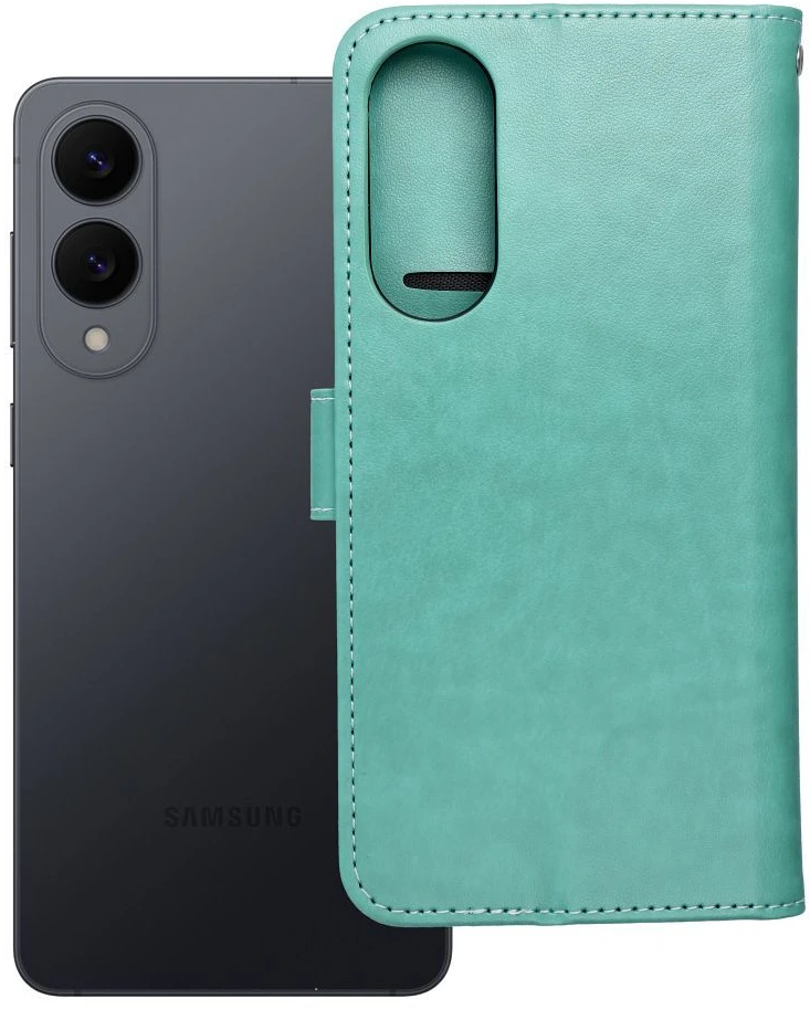 Oem MEZZO Book dėklas skirtas Samsung Galaxy S25 Edge dreamcatcher žalios spalvos