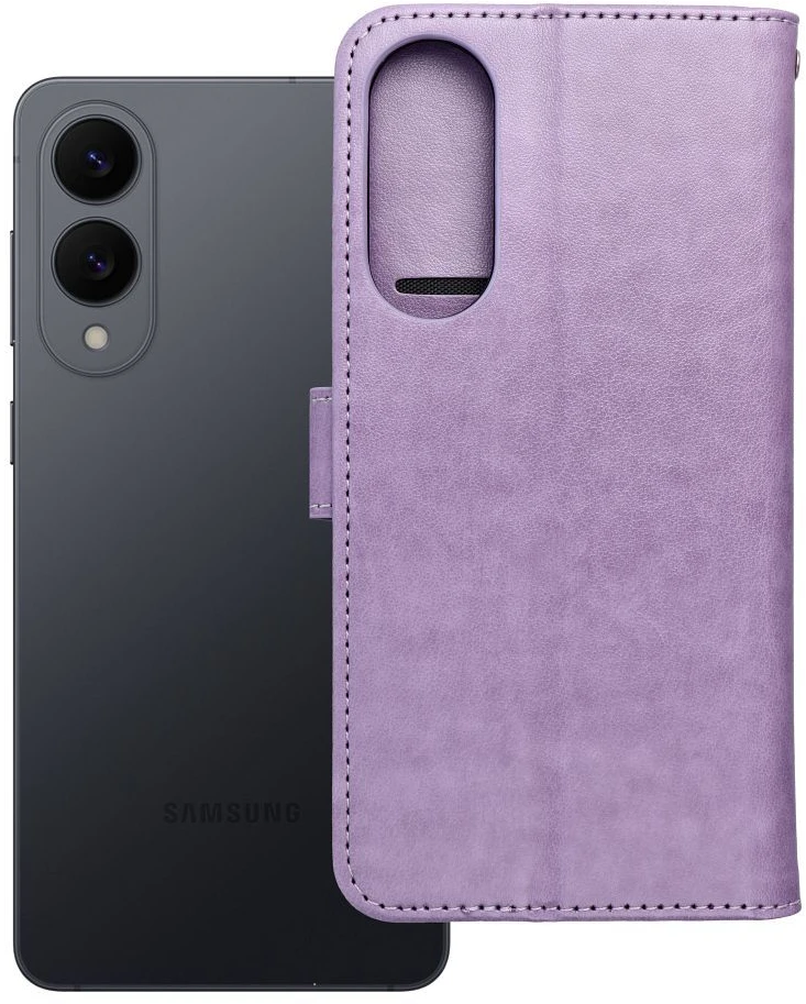 Oem MEZZO Book dėklas skirtas Samsung Galaxy S25 Edge dreamcatcher violetinės spalvos