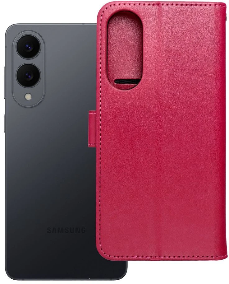 Oem MEZZO Book dėklas skirtas Samsung Galaxy S25 Edge teddy bear magenta