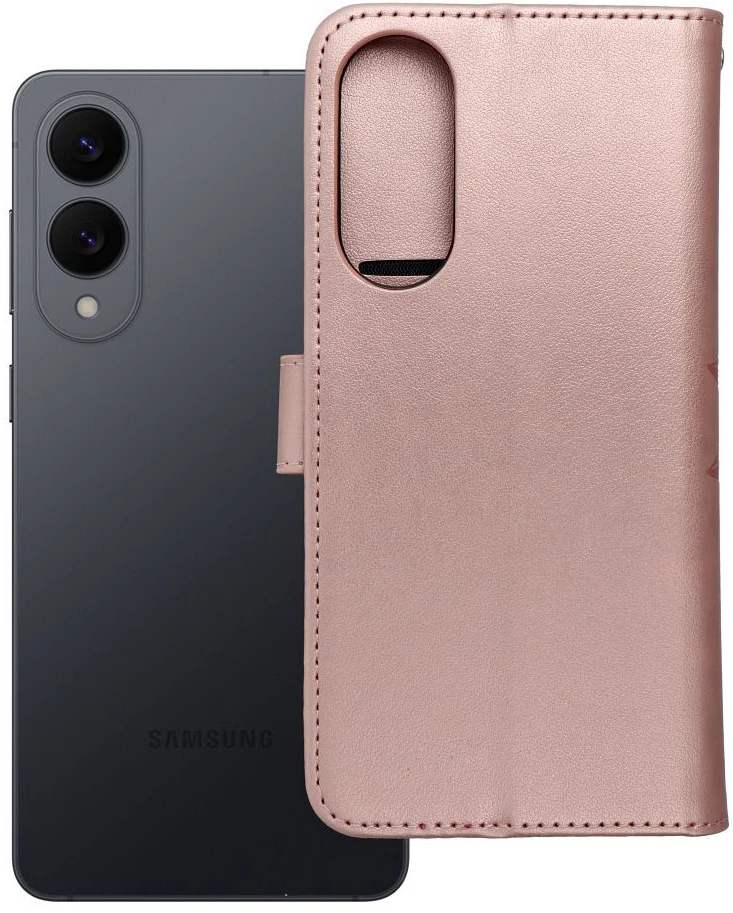 Forcell Oem MEZZO Book dėklas skirtas Samsung Galaxy S25 Edge mandala rose auksinis