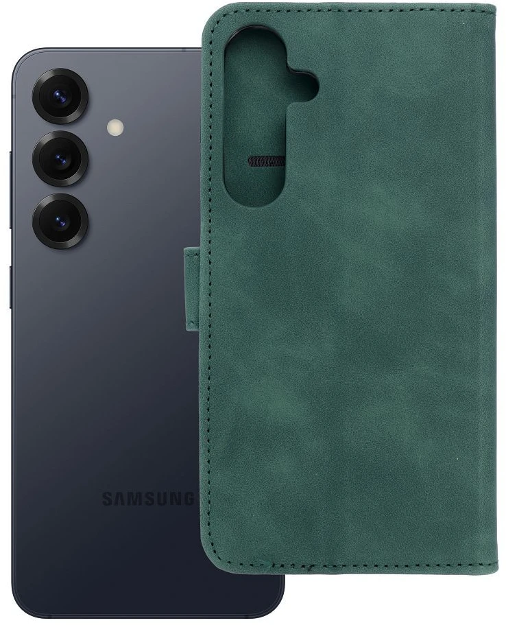 Oem TENDER Book Dėklas skirtas Samsung Galaxy S25 Plus žalios spalvos