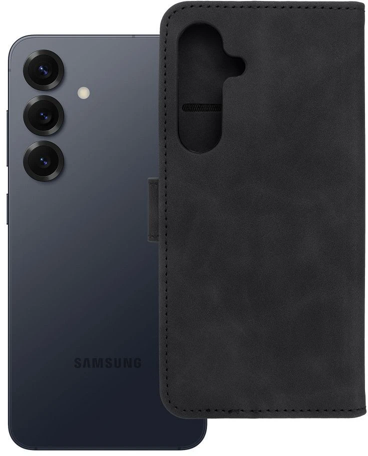Oem TENDER Book Dėklas skirtas Samsung Galaxy S25 juodos spalvos