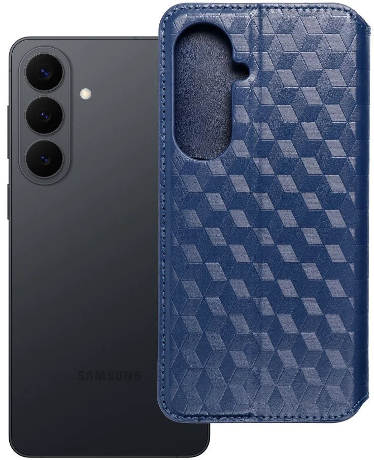 Oem Dėklas su klapką na Samsung S26 PLUS Cubic Book mėlyna
