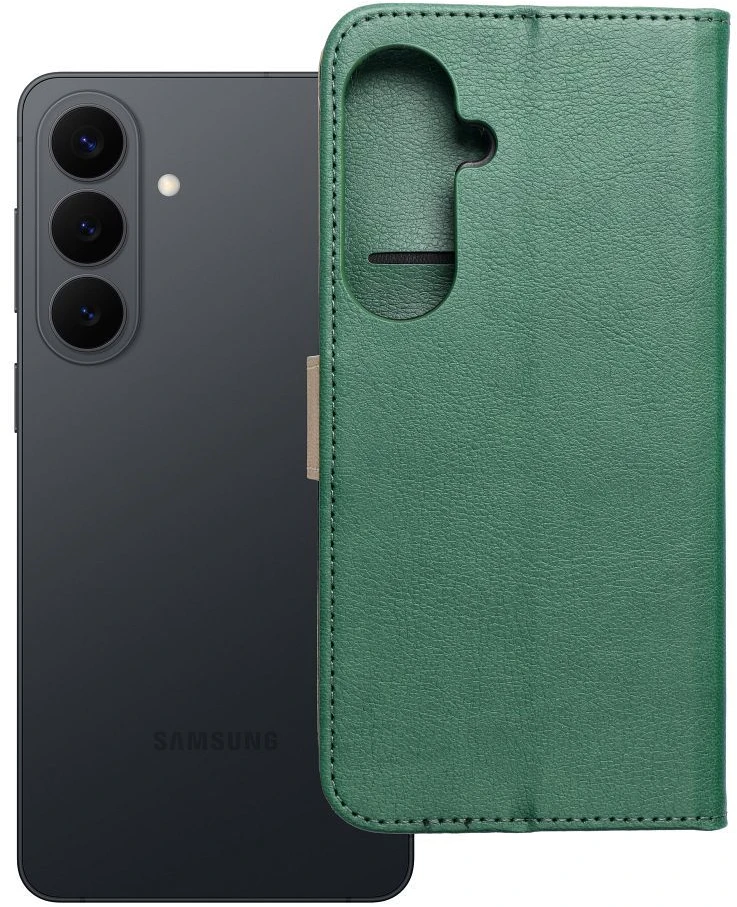 Oem Dėklas su klapką na Samsung S26 PLUS Split Book zielono-auksinė