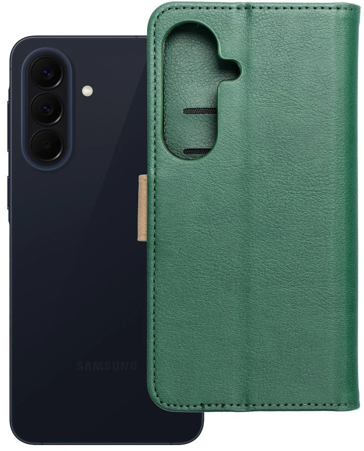 Oem Dėklas su klapką na Samsung S26 Split Book zielono-auksinė