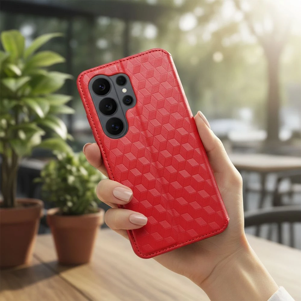 Oem Dėklas su klapką na Xiaomi 17 Cubic Book raudona