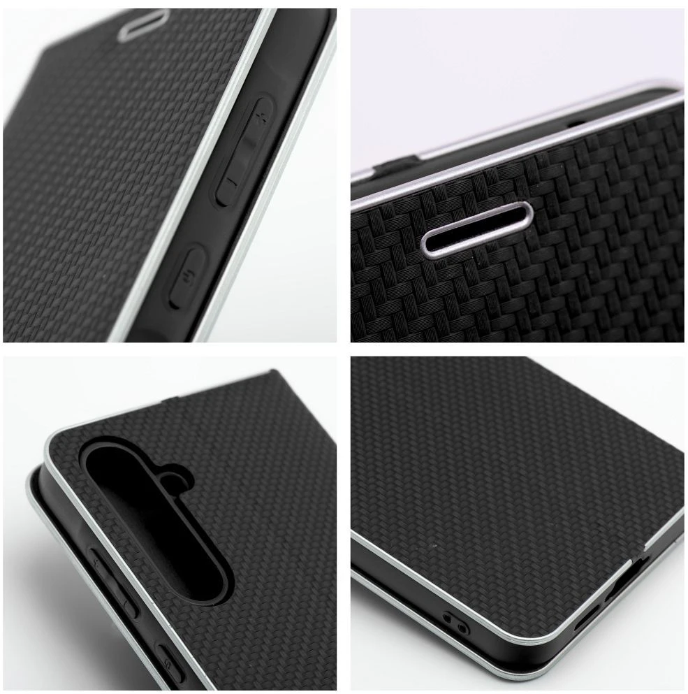 Oem Dėklas su klapką na Xiaomi Redmi 17 4G / 17 5G EU Luna Book Carbon juoda