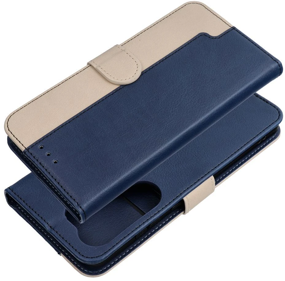 Oem „Xiaomi Redmi A7 PRO Split Book“ dėklas tamsiai mėlynos ir kreminės spalvos