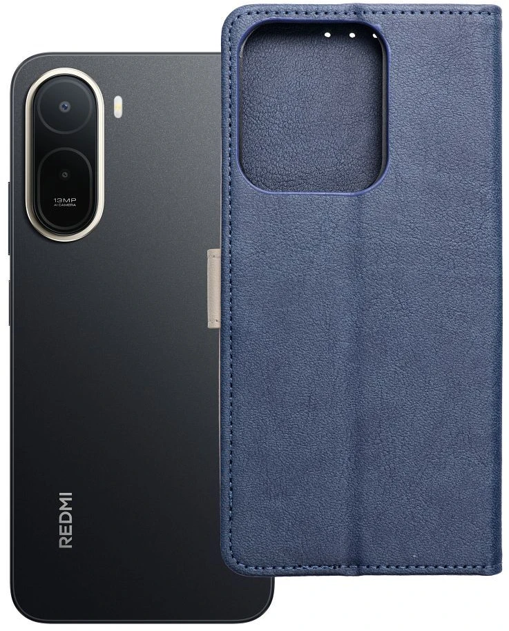 Oem „Xiaomi Redmi A7 PRO Split Book“ dėklas tamsiai mėlynos ir kreminės spalvos