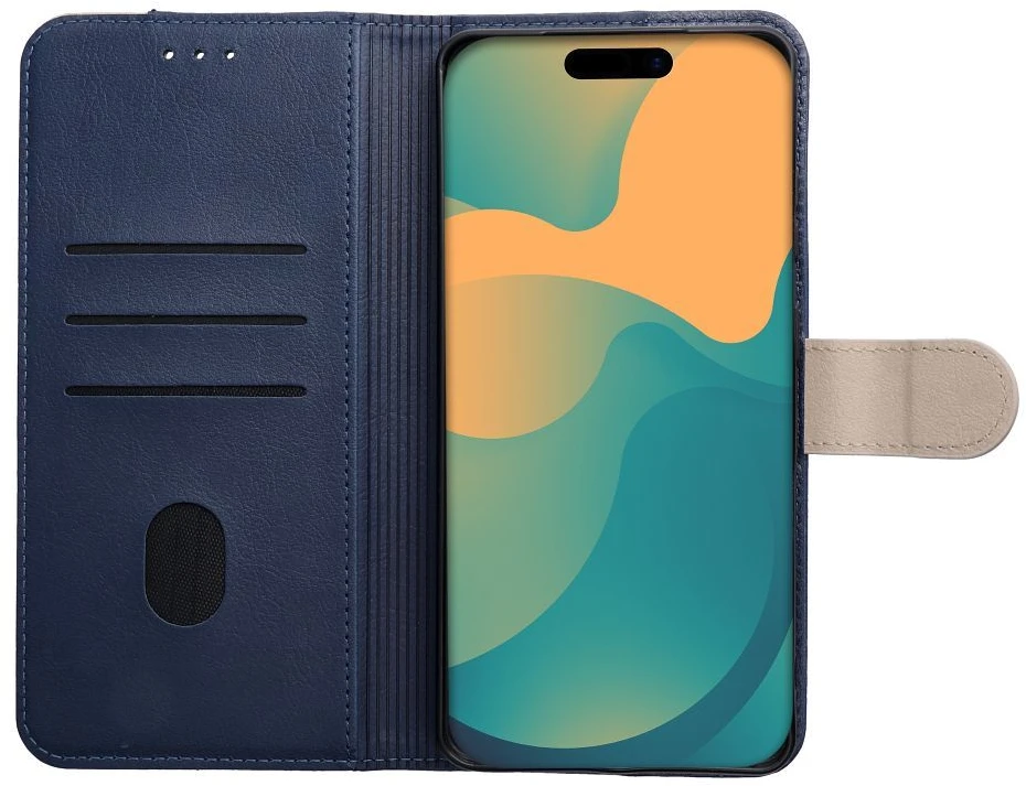 Oem „Xiaomi Redmi A7 PRO Split Book“ dėklas tamsiai mėlynos ir kreminės spalvos