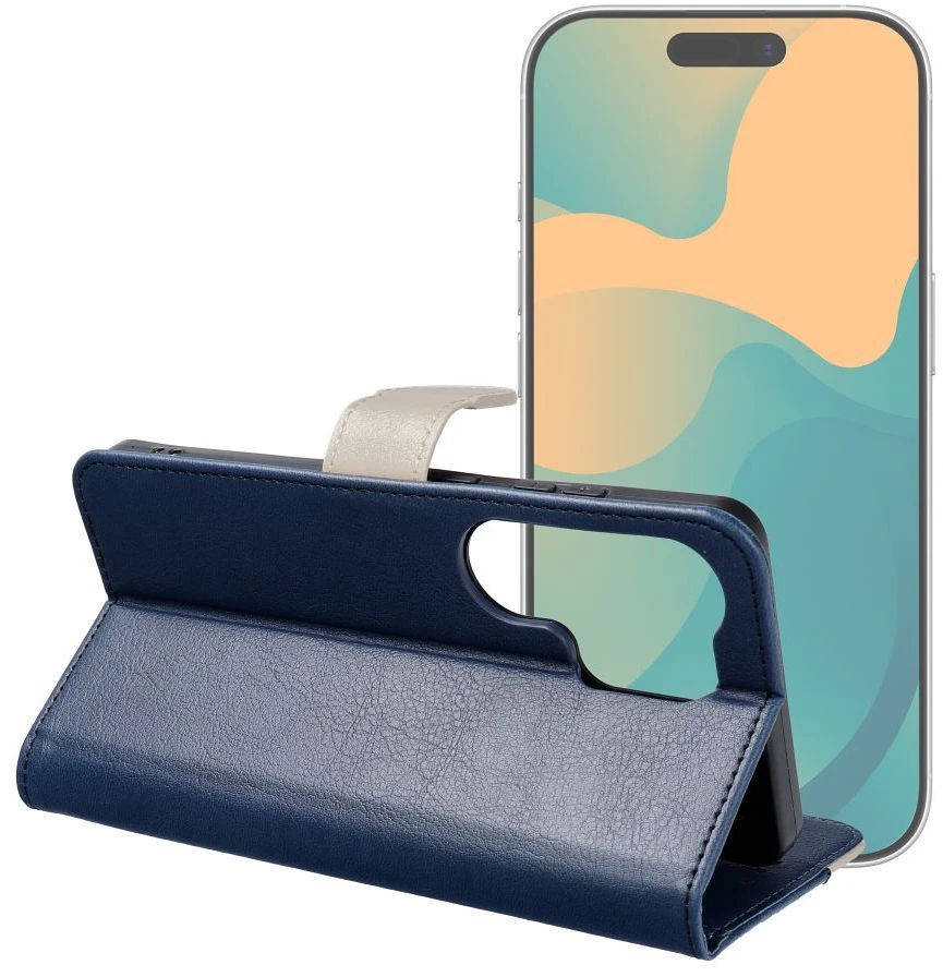 Oem „Xiaomi Redmi A7 PRO Split Book“ dėklas tamsiai mėlynos ir kreminės spalvos