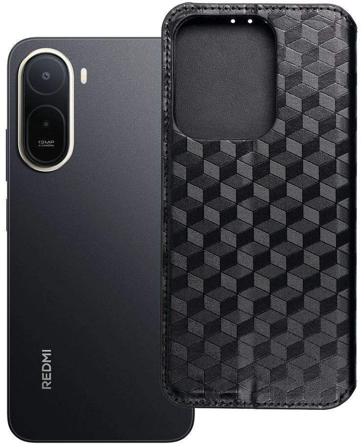 Oem Dėklas su klapką na Xiaomi Redmi A7 PRO Cubic Book juoda