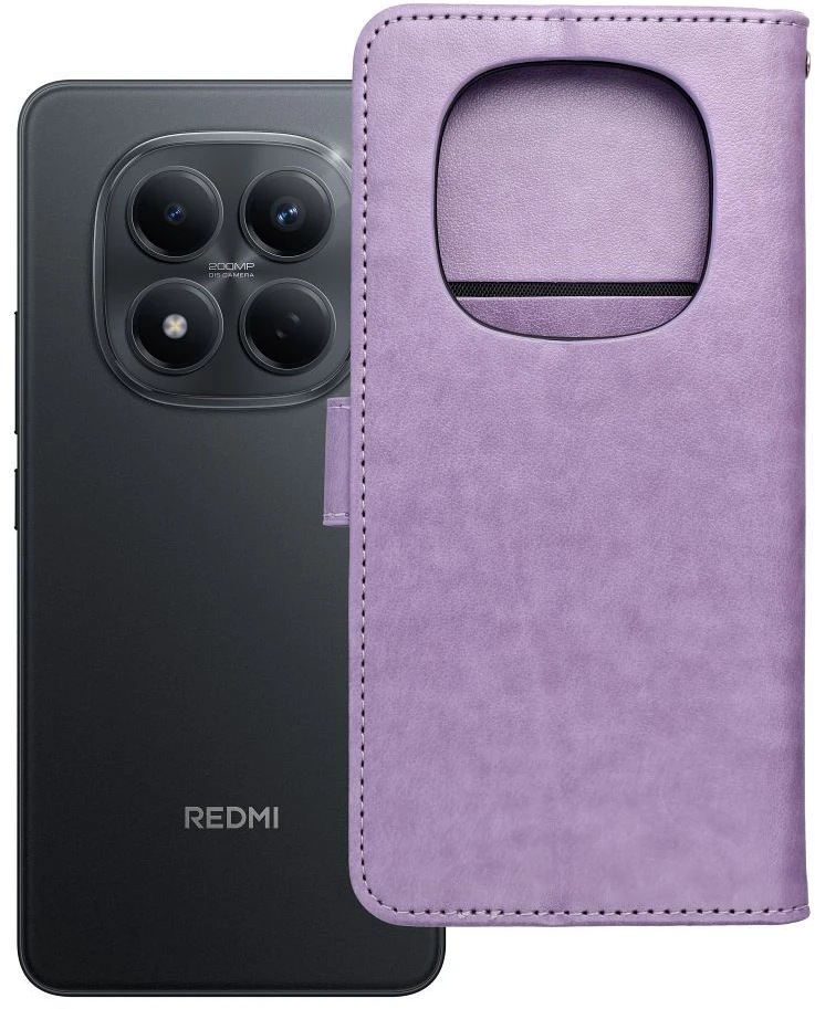Oem MEZZO Book dėklas skirtas Xiaomi Redmi Note 14 PRO 4G dreamcatcher violetinės spalvos
