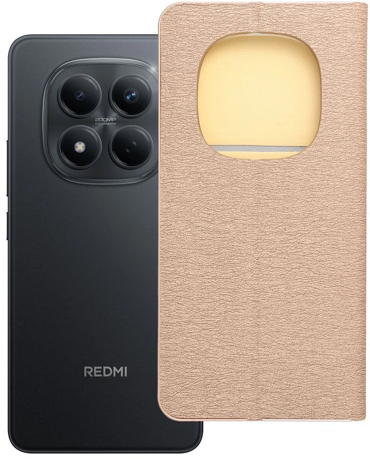 Oem Dėklas su klapką na Xiaomi Redmi NOTE 15 PRO 5G Luna Book Gold auksinė