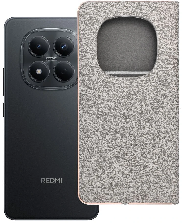 Oem Dėklas su klapką na Xiaomi Redmi NOTE 15 PRO 5G Luna Book Gold Sidabrinė
