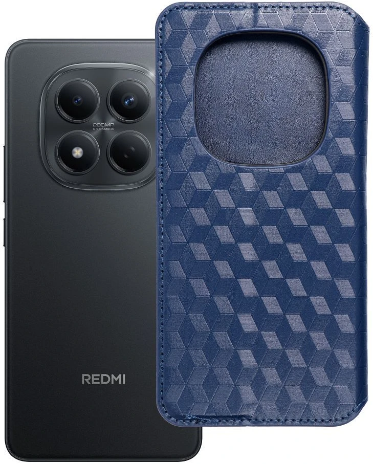 Oem Dėklas su klapką na Xiaomi Redmi NOTE 15 PRO 4G Cubic Book mėlyna