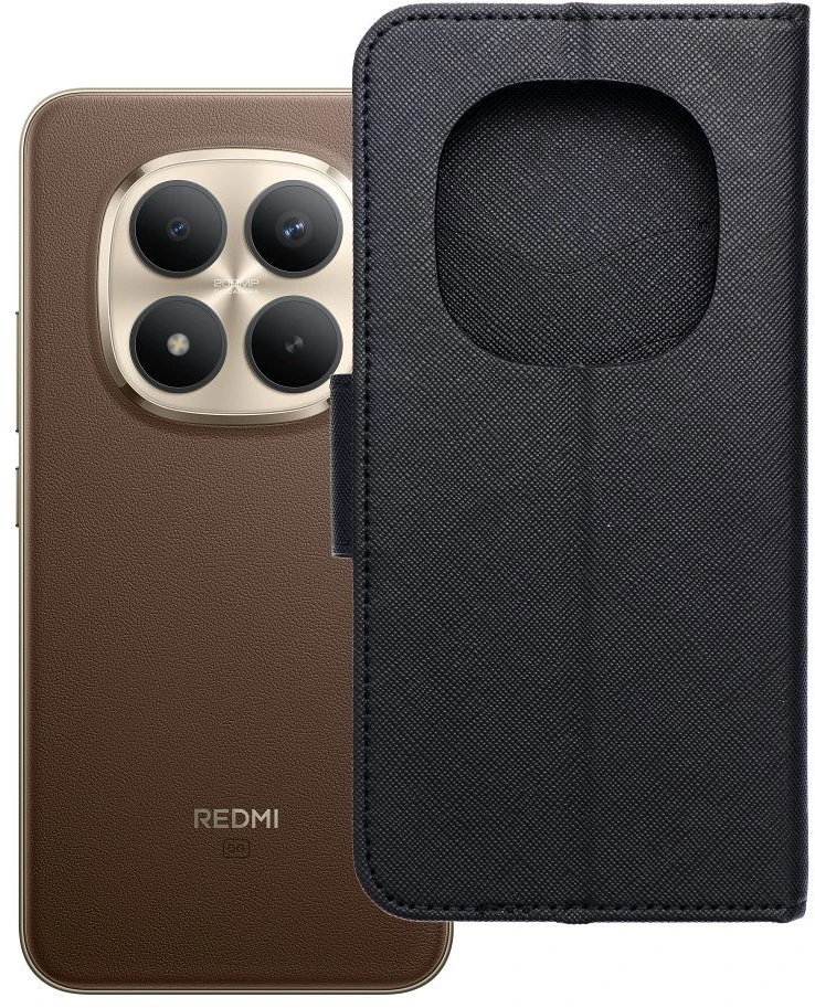 Oem Atverčiamas dėklas Xiaomi Redmi NOTE 15 PRO PLUS 5G Fancy Book, juodas